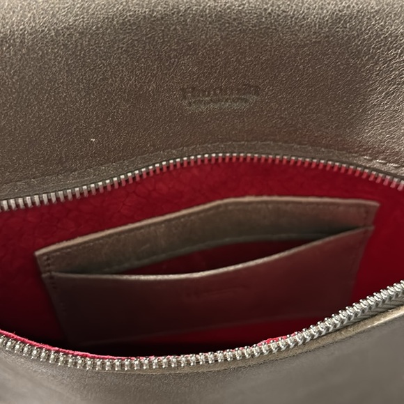 NWT Hammitt Tony Medium Pewter Brushed Silver Leather Crossbody Bag - Picture 8 of 12